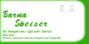 barna speiser business card